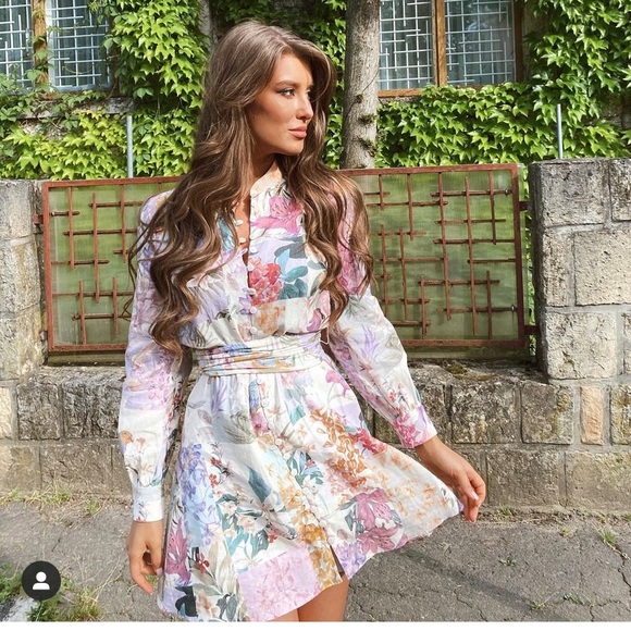 LAST ONE! 🎉 GORGEOUS ZARA NWT Linen Floral Print Mini Dress BLOGGERS FAVORITE! - Picture 15 of 16